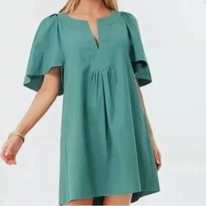 Tuckernuck Pomander Place Cotton Celadon Green Finley Dress w/ Pockets Medium